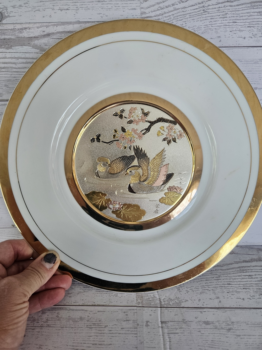 Vintage Gold Duck Plate